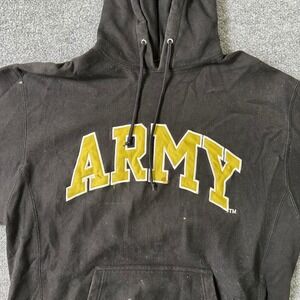 Steve and Barry's Hoodie Mens Size L Black Army Graphic Athletic Pullover